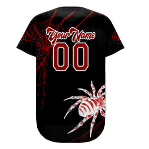Camiseta de béisbol personalizada negra y roja con degradado uniformes de equipo con nombre y número