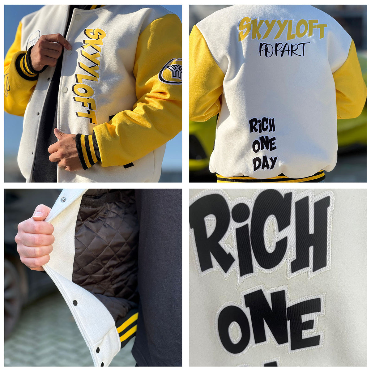 Chaqueta universitaria personalizada estilo Letterman para hombres-mujeres y color verde