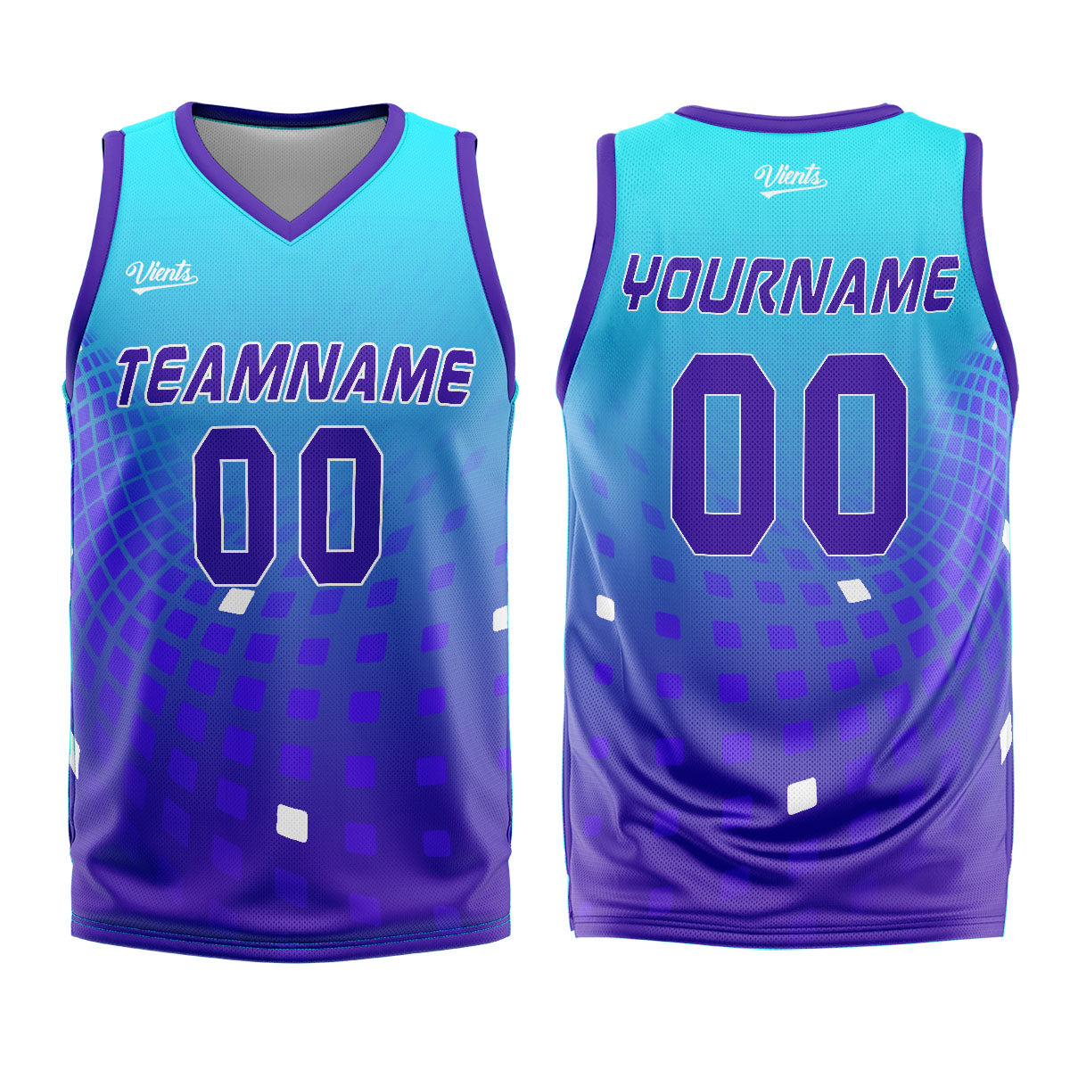 Uniforme de baloncesto personalizado color morado claro con tu logotipo-nombre y número impresos