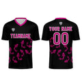 Conjunto personalizado de camiseta de fútbol negra para niños y adultos
