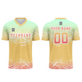 Camiseta de uniforme de fútbol personalizada amarilla y verde menta para niños y adultos Conjunto personalizado de camiseta