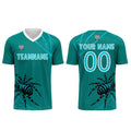 Conjunto personalizado de camiseta de fútbol verde oscuro para niños y adultos
