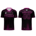 Conjunto personalizado de camiseta de fútbol Black Rose Purple para niños y adultos