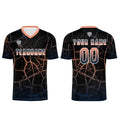 Conjunto personalizado de camiseta de fútbol color carne negra para niños y adultos