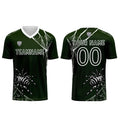 Conjunto personalizado de camiseta de fútbol verde para niños y adultos