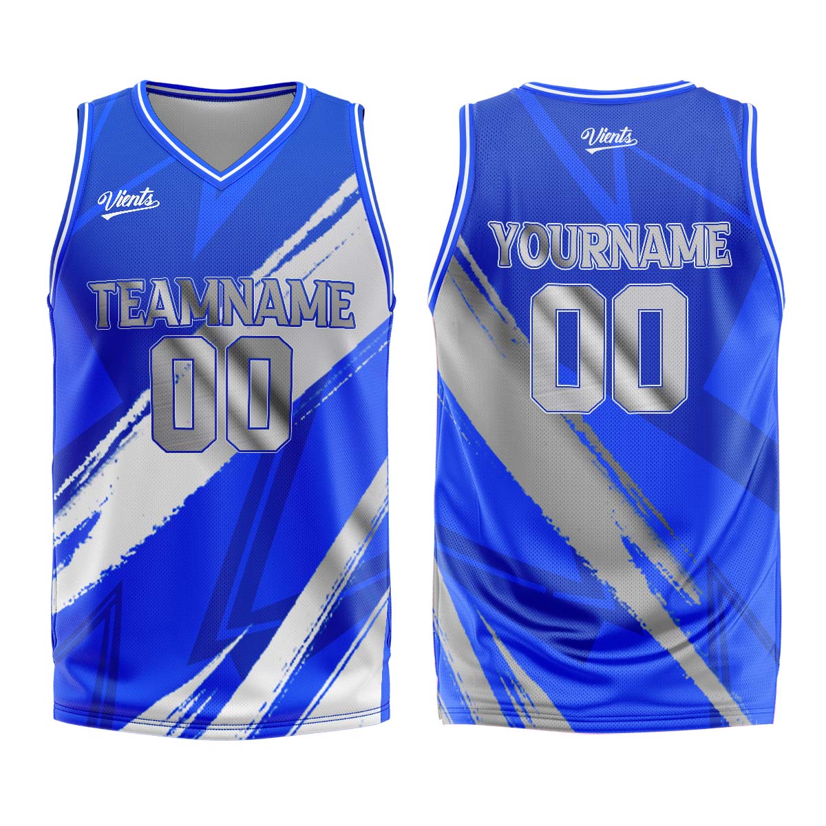 Uniforme de baloncesto personalizado azul grisáceo con tu logotipo-nombre y número impresos