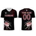 Conjunto personalizado de camiseta de fútbol rojo oscuro para niños y adultos