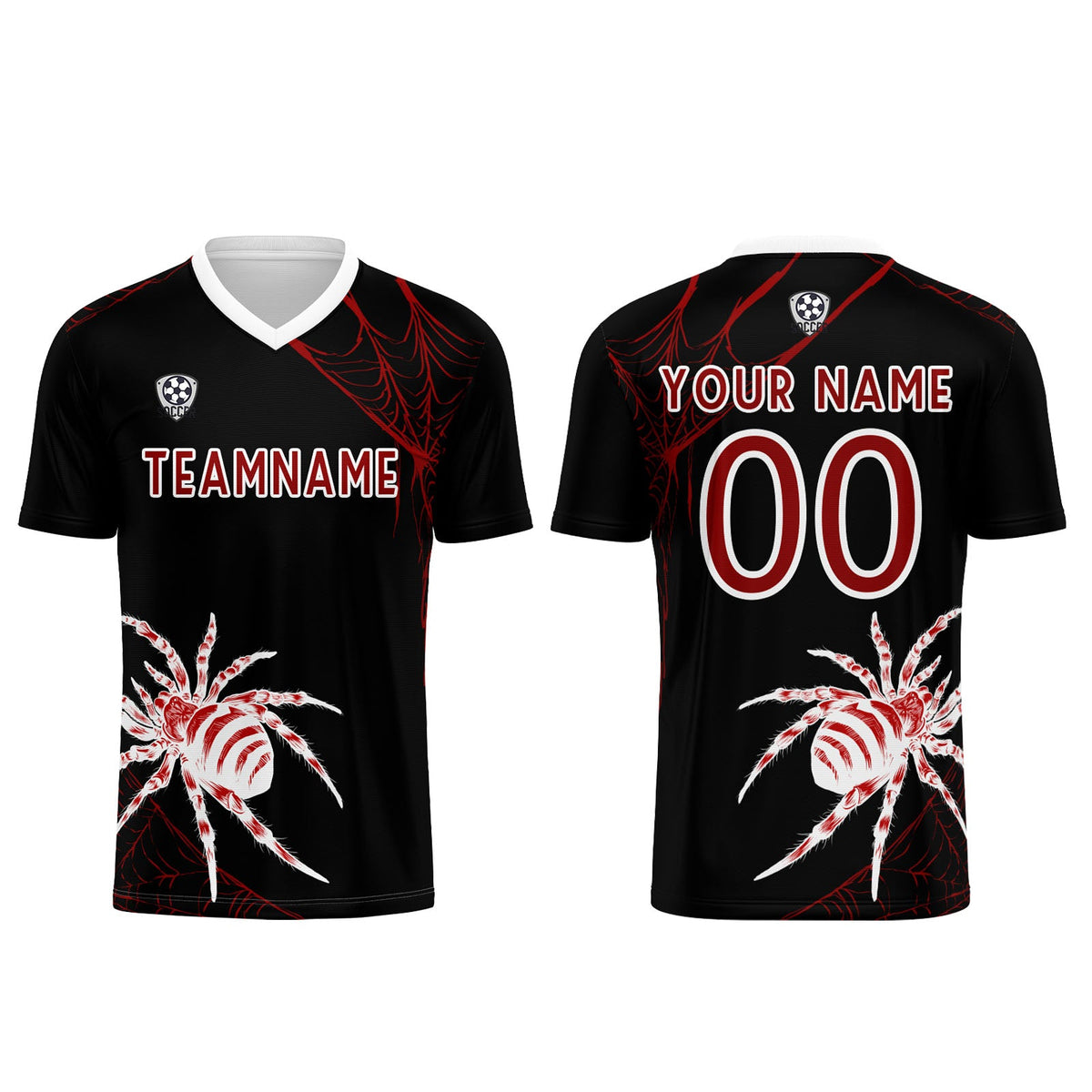 Conjunto personalizado de camiseta de fútbol rojo oscuro para niños y adultos