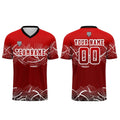 Conjunto personalizado de camiseta de fútbol roja para niños y adultos