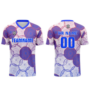 Conjunto personalizado de camiseta & uniforme blanco & azul y naranja para niños y adultos