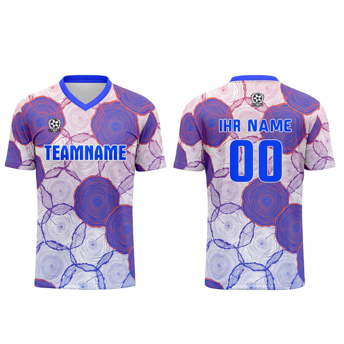 Conjunto personalizado de camiseta & uniforme blanco & azul y naranja para niños y adultos