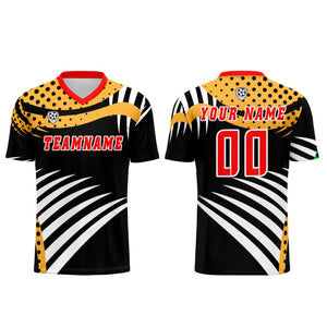 Conjunto personalizado de camiseta de uniforme naranja y rojo para niños y adultos