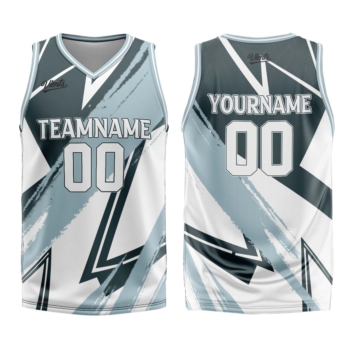 Uniforme de baloncesto personalizado en verde mate y blanco con tu logotipo-nombre y número impresos