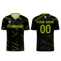 Conjunto personalizado de camiseta de fútbol negra & amarilla y verde para niños y adultos