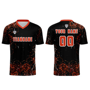 Conjunto personalizado de camiseta de uniforme naranja para niños y adultos