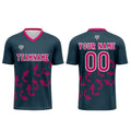 Conjunto personalizado de camiseta de fútbol azul universal para niños y adultos