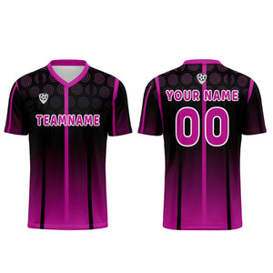 Conjunto personalizado de camiseta de uniforme Black Rose Purple para niños y adultos
