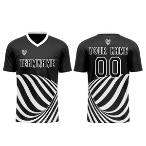 Conjunto personalizado de camiseta & uniforme en blanco y negro para niños y adultos