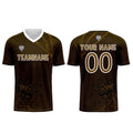 Conjunto personalizado de camiseta de fútbol marrón oscuro para niños y adultos