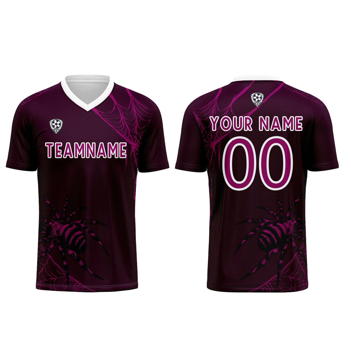 Conjunto personalizado de camiseta de fútbol morada para niños y adultos