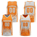 Traje de baloncesto reversible personalizado naranja y gris para adultos y niños