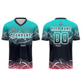 Uniforme de fútbol personalizado verde lima y negro para niños y adultos Camiseta de fútbol Conjunto personalizado