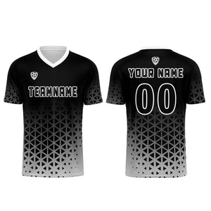 Conjunto personalizado de camiseta & uniforme blanco y negro para niños y adultos