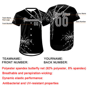 Camiseta de béisbol personalizada en blanco y negro con degradado uniformes de equipo con nombre y número