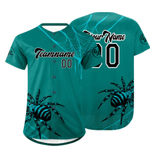 Camiseta de béisbol personalizada verde y negra con degradado uniformes de equipo con nombre y número