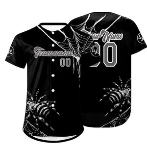 Camiseta de béisbol personalizada en blanco y negro con degradado uniformes de equipo con nombre y número