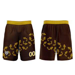 Conjunto personalizado de camiseta de fútbol marrón para niños y adultos