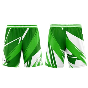 Uniforme de baloncesto personalizado verde y blanco con tu logotipo-nombre y número impresos