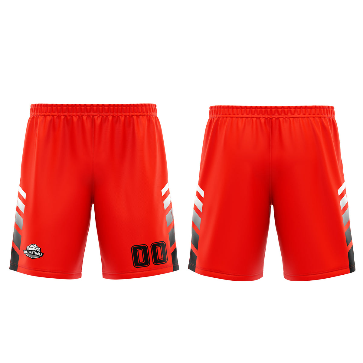 Uniforme de baloncesto personalizado rojo y negro con tu logotipo-nombre y número impresos