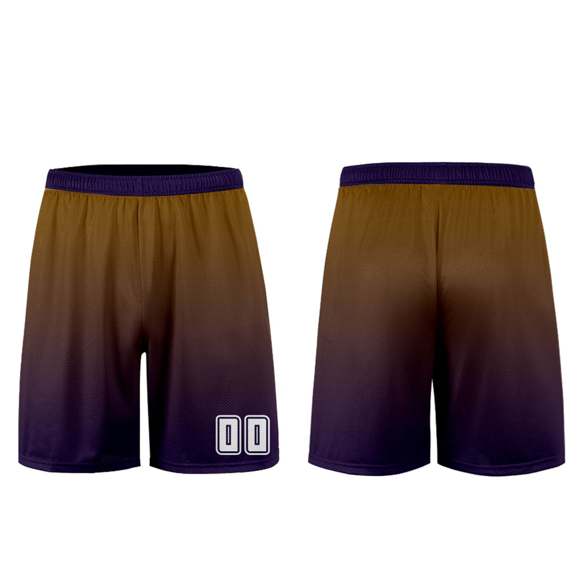 Conjunto personalizado de camiseta de uniforme marrón y morado para niños y adultos