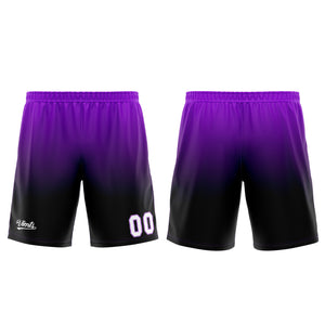 Uniforme de baloncesto personalizado en negro y morado con tu logotipo-nombre y número impresos