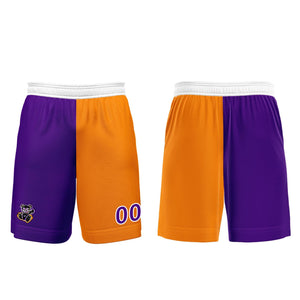 Conjunto personalizado de camiseta de fútbol morado y naranja para niños y adultos