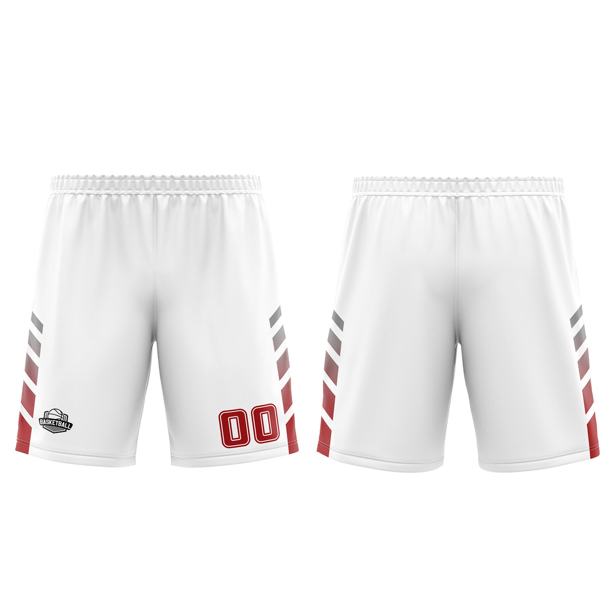 Uniforme de baloncesto personalizado blanco y rojo con tu logotipo-nombre y número impresos