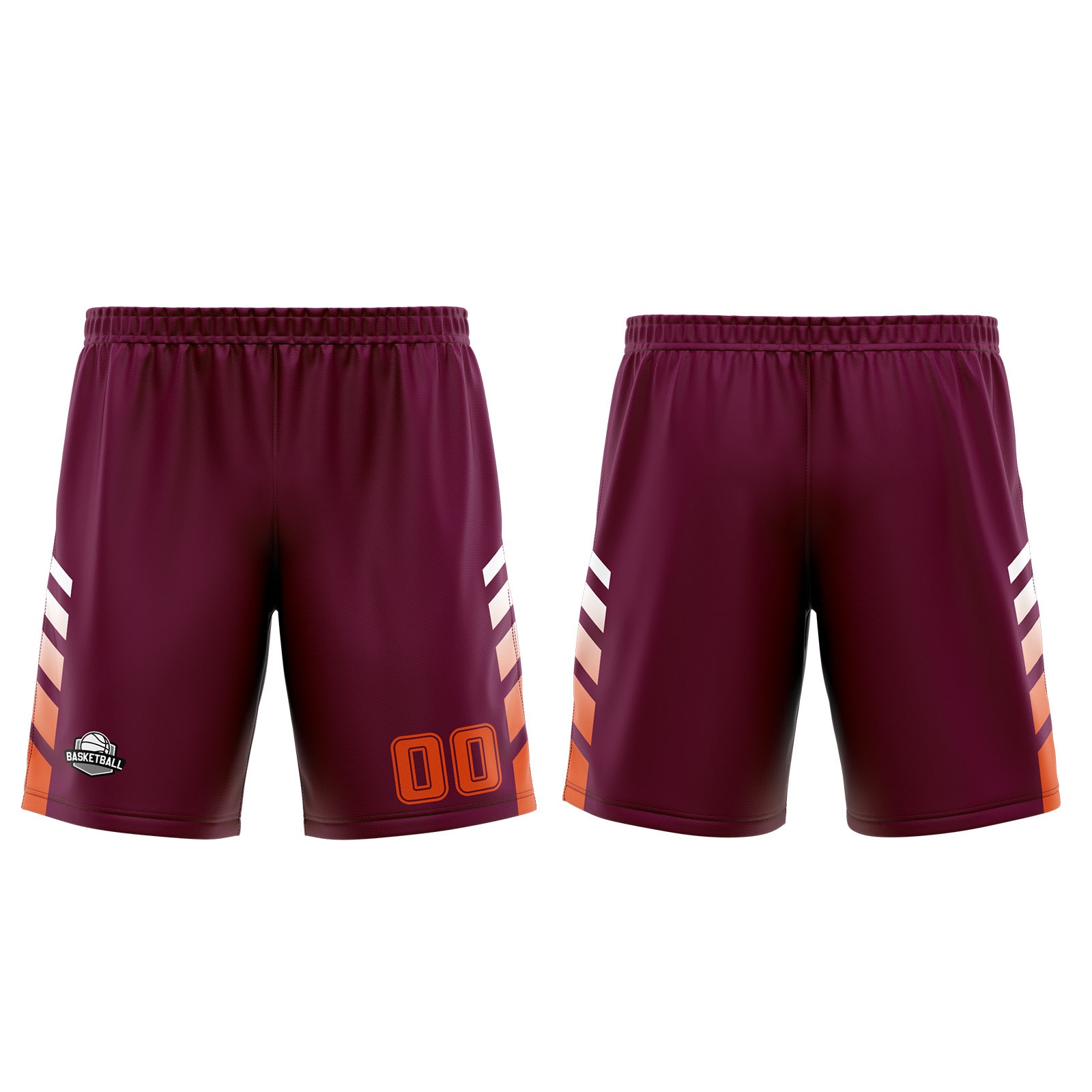Uniforme de baloncesto personalizado rojo y naranja con tu logotipo-nombre y número impresos