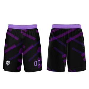 Conjunto personalizado de camiseta de fútbol negra y morada para niños y adultos