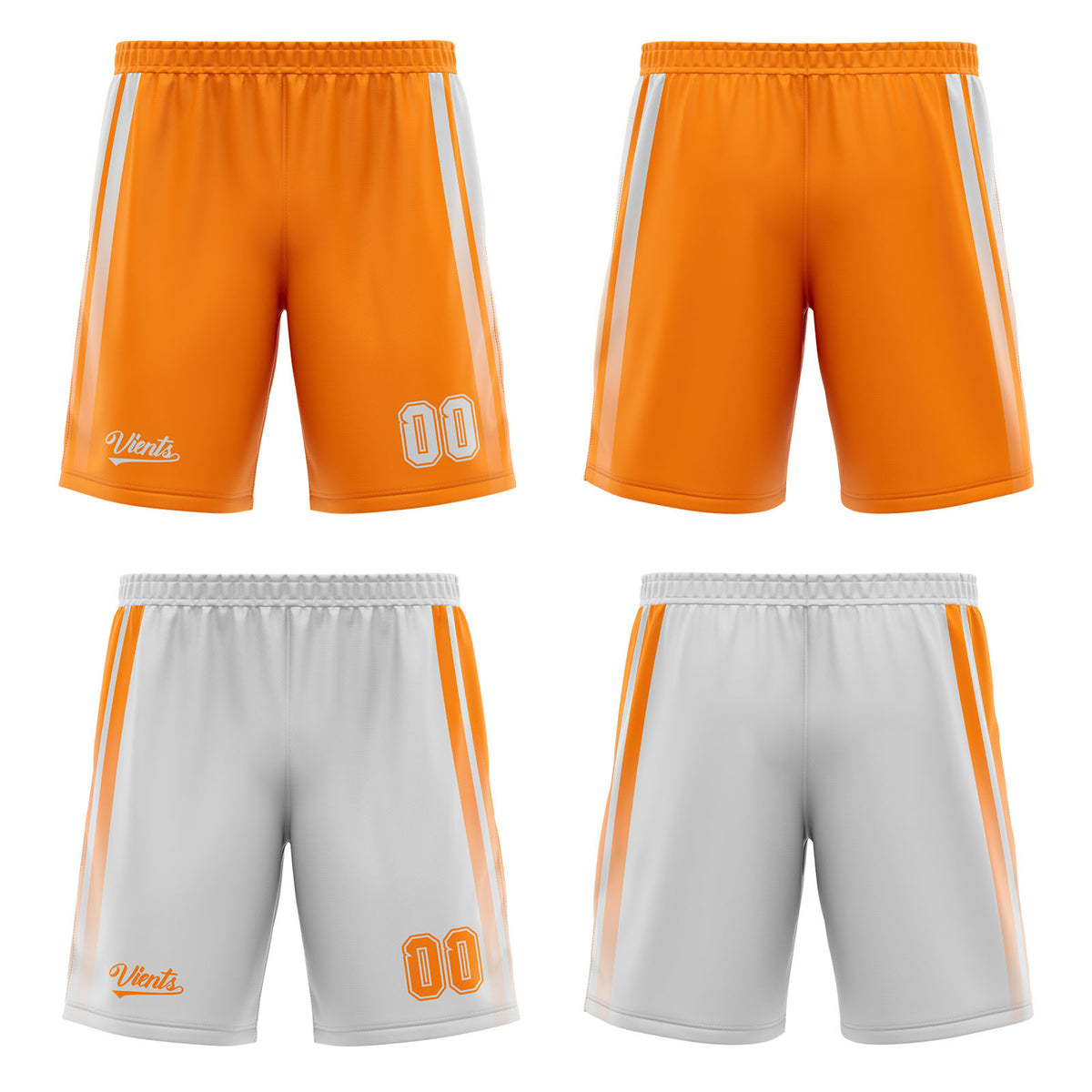 Traje de baloncesto reversible personalizado naranja y gris para adultos y niños