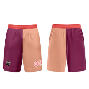 Conjunto personalizado de camiseta de fútbol fucsia y marrón claro para niños y adultos