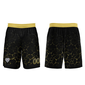 Conjunto personalizado de camiseta de fútbol negra y amarilla para niños y adultos