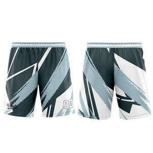 Uniforme de baloncesto personalizado en verde mate y blanco con tu logotipo-nombre y número impresos