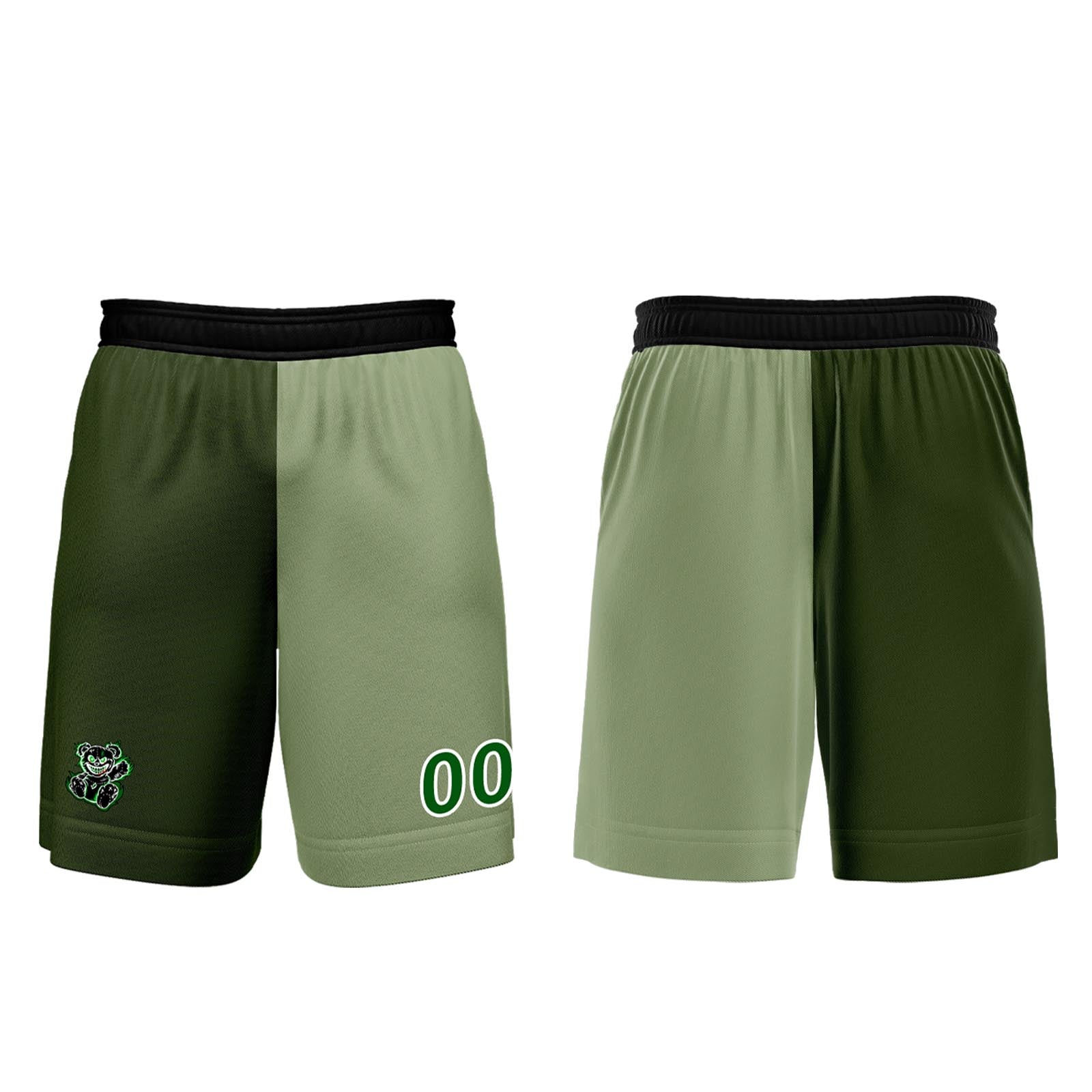 Conjunto personalizado de camiseta de fútbol verde para niños y adultos