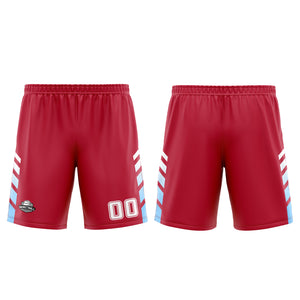 Uniforme de baloncesto personalizado rojo y azul con tu logotipo-nombre y número impresos