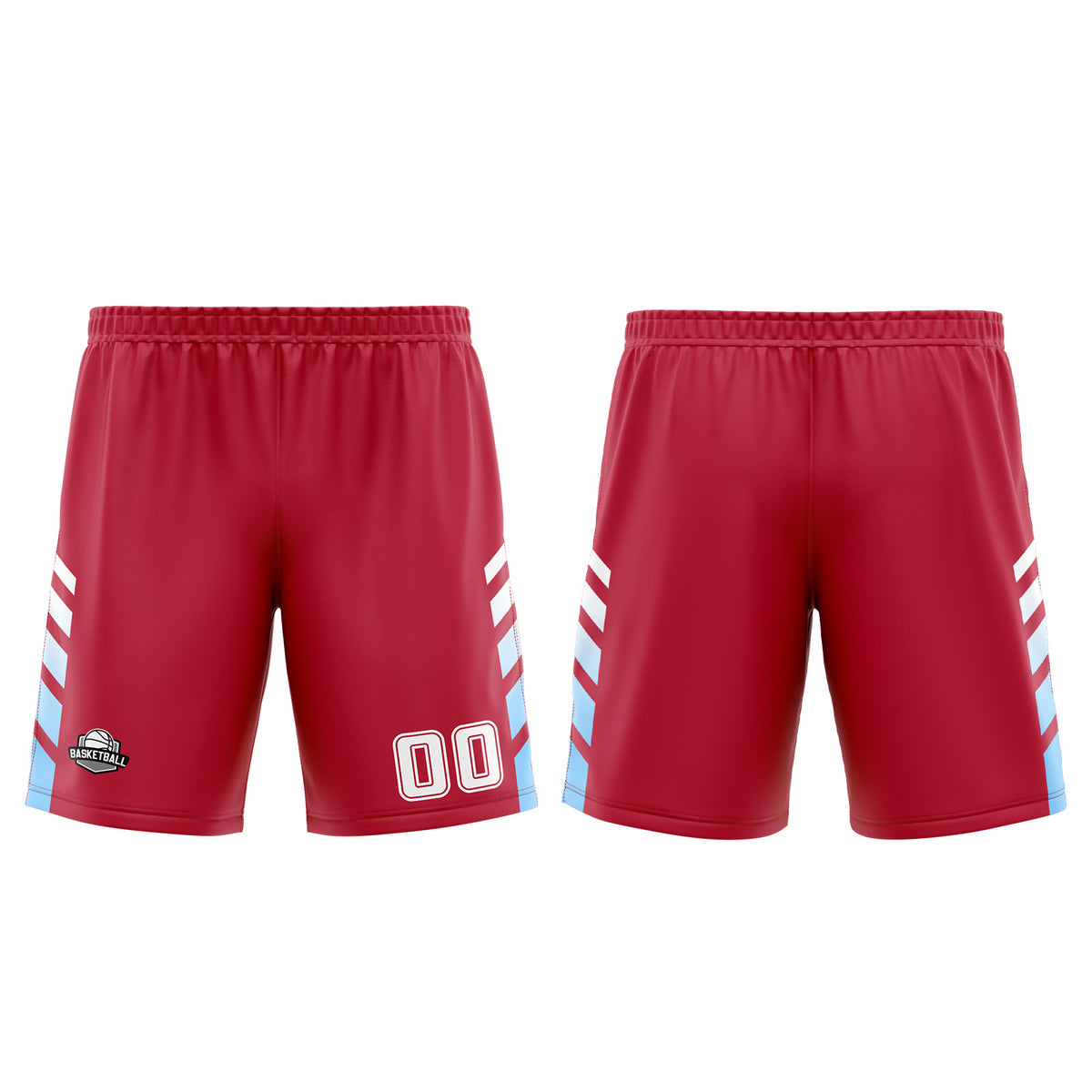 Uniforme de baloncesto personalizado rojo y azul con tu logotipo-nombre y número impresos