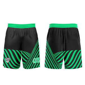 Conjunto personalizado de camiseta de uniforme negra y verde para niños y adultos