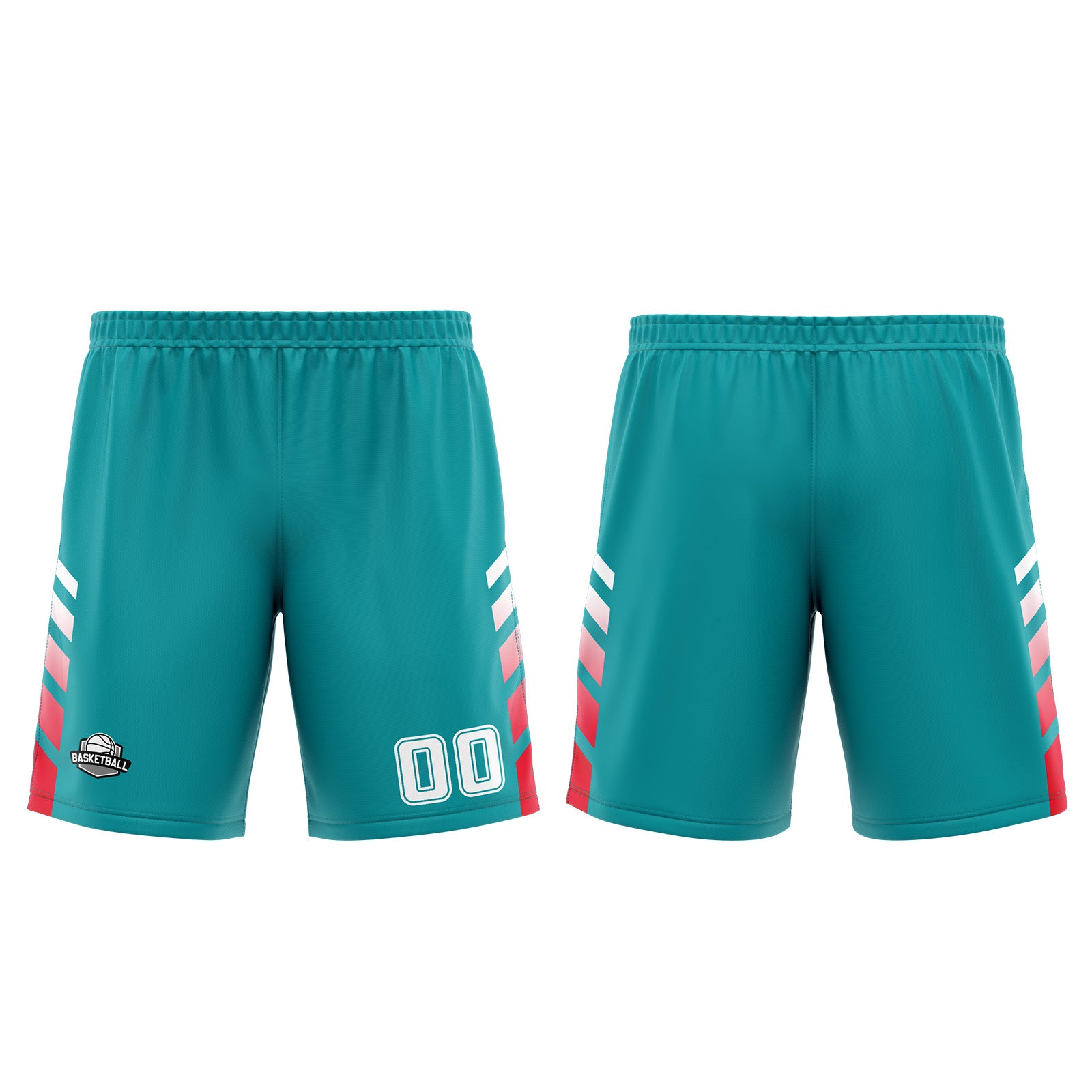 Uniforme de baloncesto personalizado de color rojo cian con tu logotipo-nombre y número impresos