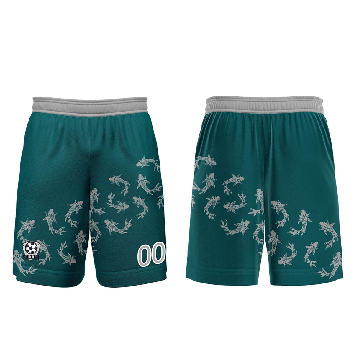 Conjunto personalizado de camiseta de fútbol verde oscuro para niños y adultos