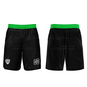 Conjunto personalizado de camiseta de uniforme negra y verde para niños y adultos